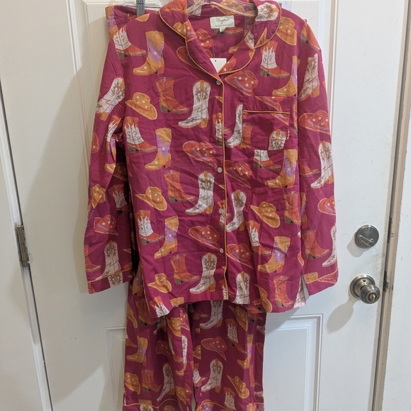 NWT Cowboy Cowgirl Boots Pajama Set - Picture 3 of 7